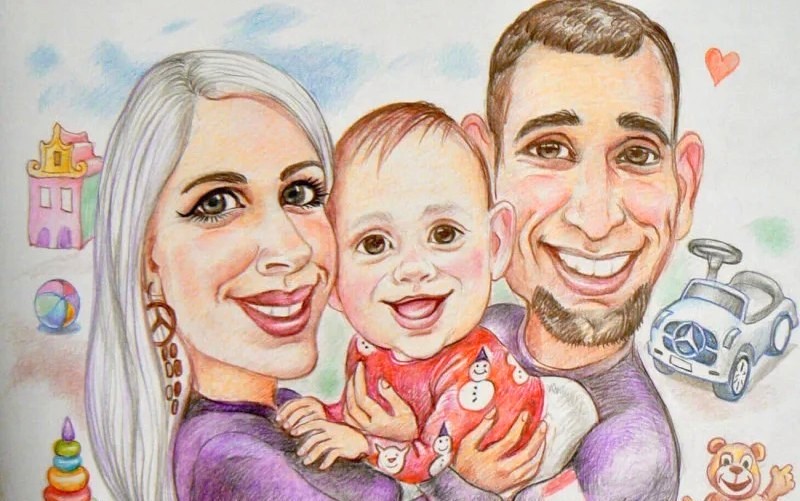 Dárkový poukaz na jedinečnou ručně malovanou karikaturu na míru – Darujpoukaz.cz