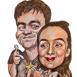 Dárkový poukaz na jedinečnou ručně malovanou karikaturu na míru – náhled 2