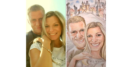 Dárkový poukaz na jedinečnou ručně malovanou karikaturu na míru – náhled 3