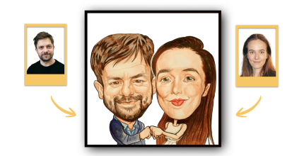 Dárkový poukaz na jedinečnou ručně malovanou karikaturu na míru – náhled 4