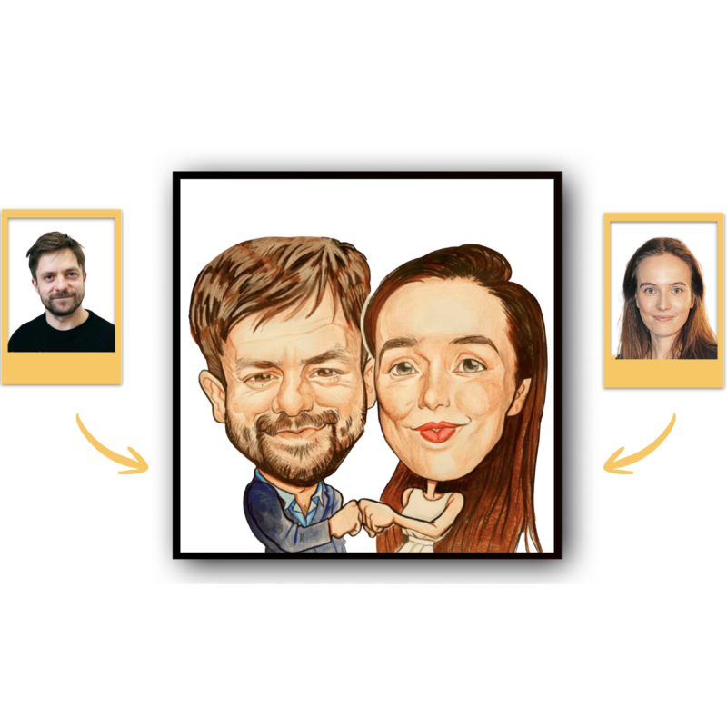 Dárkový poukaz na jedinečnou ručně malovanou karikaturu na míru – náhled 4